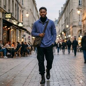 Peter Millar Long Sleeve Blue/Purple Polo Shirt Size L